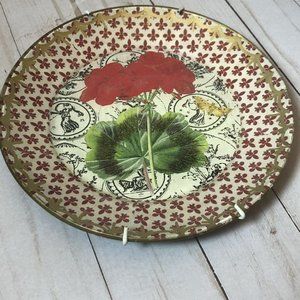 Vintage Decoupage Glass Plate